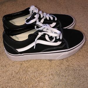 platform black vans (worn twice)